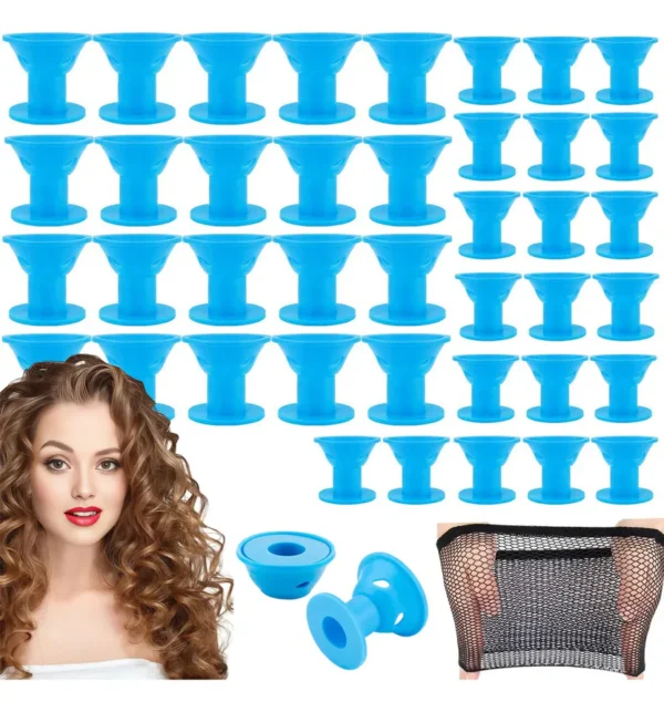 Rizadores De Cabello Sin Calor Cabello Silicona De Pelo 40pc