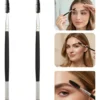 2pzs Brocha Doble Para Ceja Cepillo Pestañas 2 Cabezas Maquillaje,brochas maquillaje