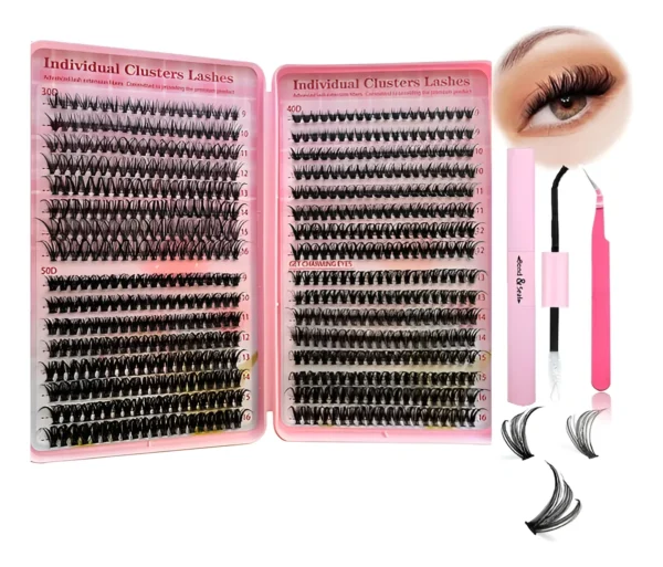 642 Kit Pestañas Maquillaje Diy Extension Mixto 30d 40d 50d