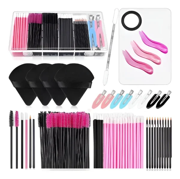 Kit De Brochas Para Maquillaje Desechable Con Herramientas