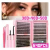 642 Kit Pestañas Maquillaje Diy Extension Mixto 30d 40d 50d