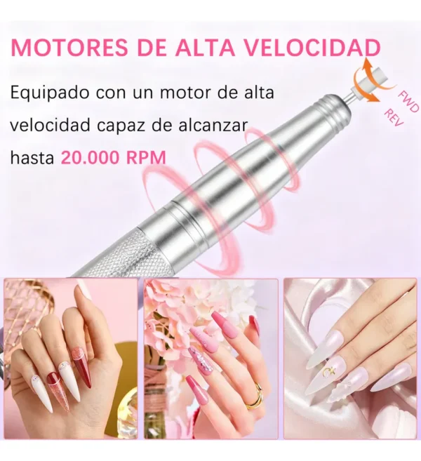 Lima De Uñas Eléctrica 12 En 1 Torno Para Uñas Profesional