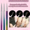 3 Pincel Liner Cuerpo De Aluminio Profesionales