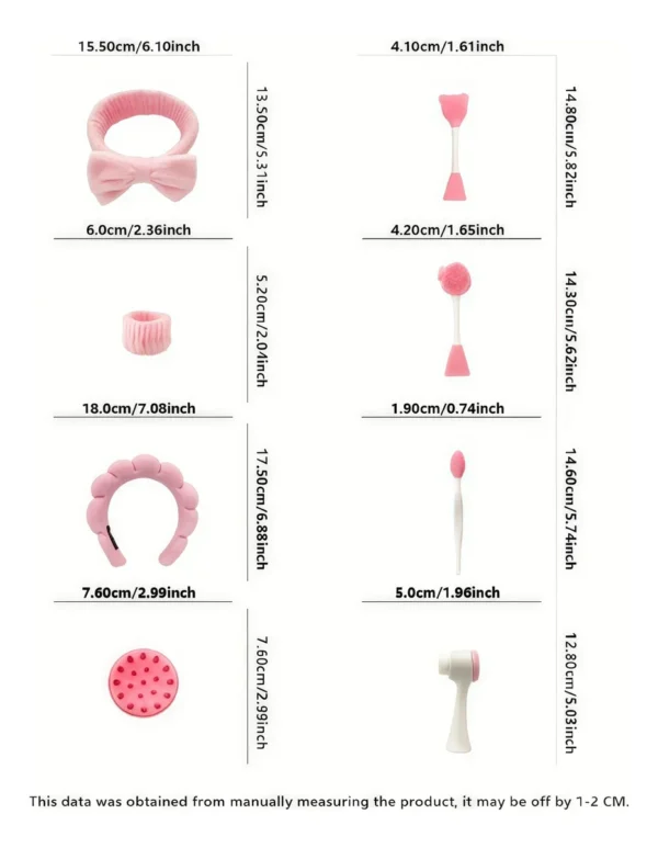 Set Cepillo Exfoliante Facial Silicona Manual Masajeador 9pz