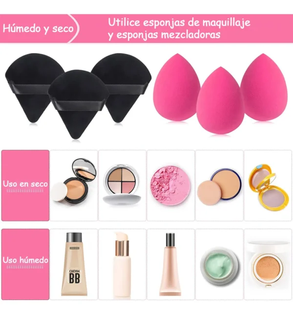 Kit De Brochas Para Maquillaje Desechable Con Herramientas Blanco