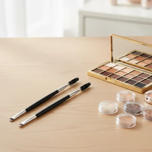 2pzs Brocha Doble Para Ceja Cepillo Pestañas 2 Cabezas Maquillaje,brochas maquillaje