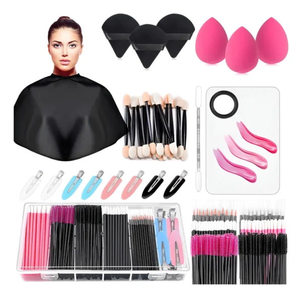 Kit De Brochas Para Maquillaje Desechable Con Herramientas Blanco