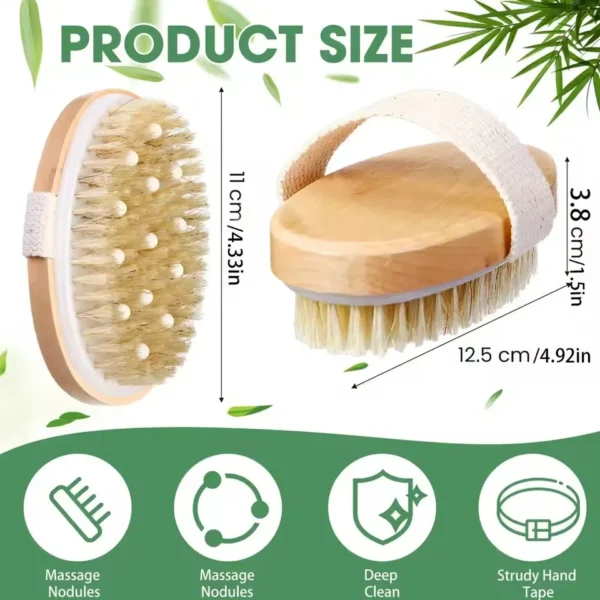 2pzs Cepillo Corporal Exfolia Circulación Quita Piel Muerta