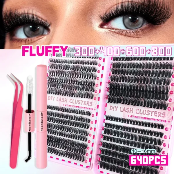 642 Kit Pestañas Maquillaje Diy Extension Mixto 30d 40d 50d