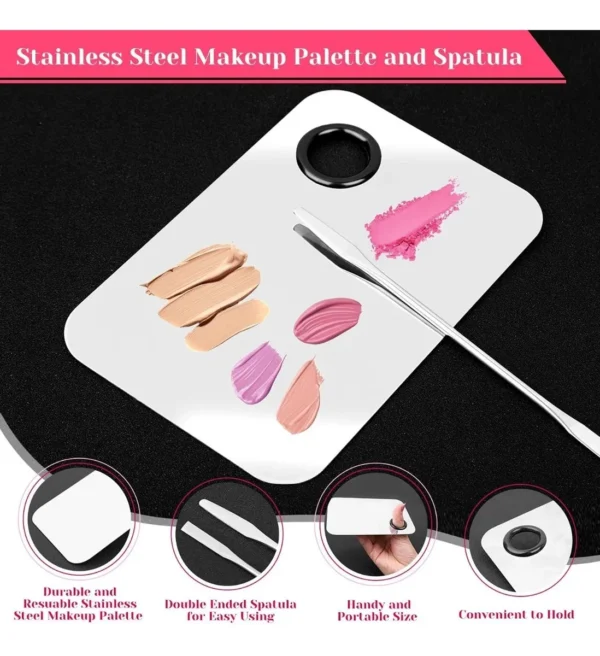 Kit Paleta De Maquillaje Profesional Con Espátula Y Cepillo