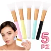 Brocha De Silicona Aplicador Mascarillas Cremas Facial Full 5 unidades