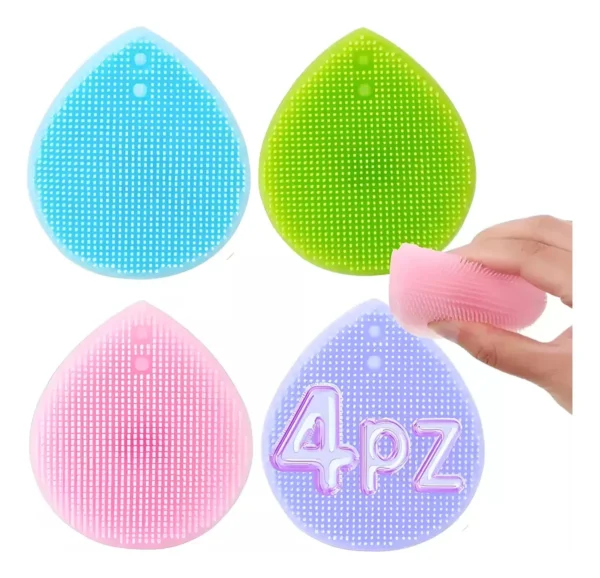 Set 4 Cepillo Facial De Silicón Exfoliante Limpiador Full
