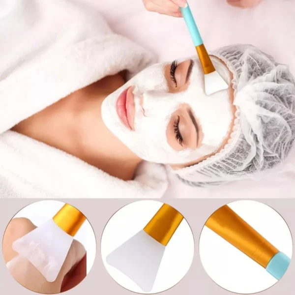 Brocha De Silicona Aplicador Mascarillas Cremas Facial Full 5 unidades