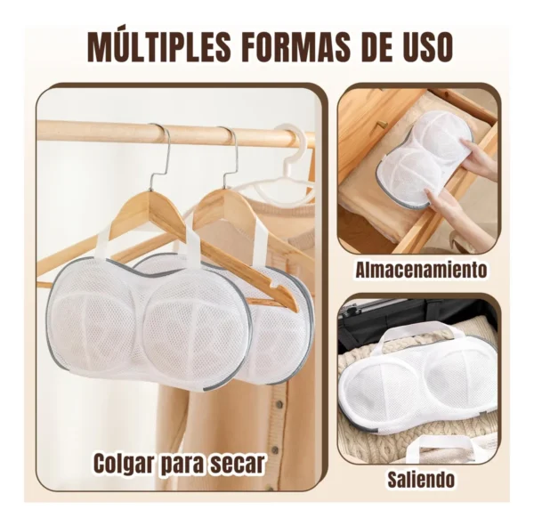Bolsa Lavar Bra Red Malla Brasier Ropa Interior Lavadora 3pz