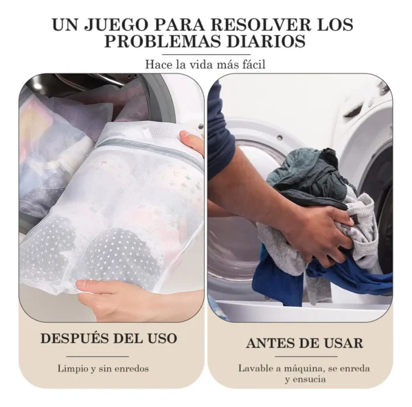8 Unidades Bolsas De Malla Para La Ropa Reutilizables