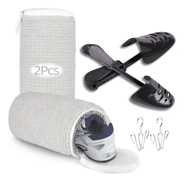 2 Bolsa De Lavado Zapatos,para Lavar Calzado Tennis Lavadora Gris