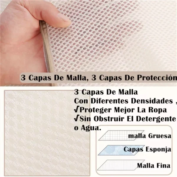 Set De 7 Blanco Malla Bolsa Para Lavar Ropa Lavadora