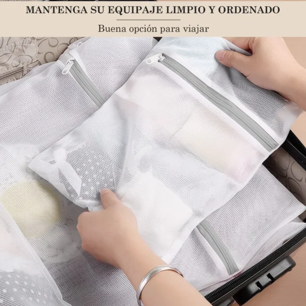 8 Unidades Bolsas De Malla Para La Ropa Reutilizables